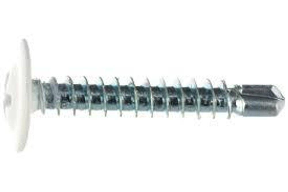 Саморезы ММ с буром 4,2х25 RAL 9003 белые (150 шт.)
