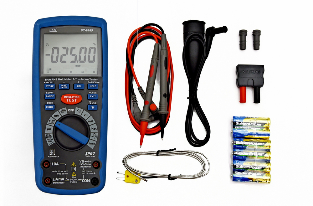 Измеритель сопротивления изоляции с True RMS мультиметром СЕМ DT-9985