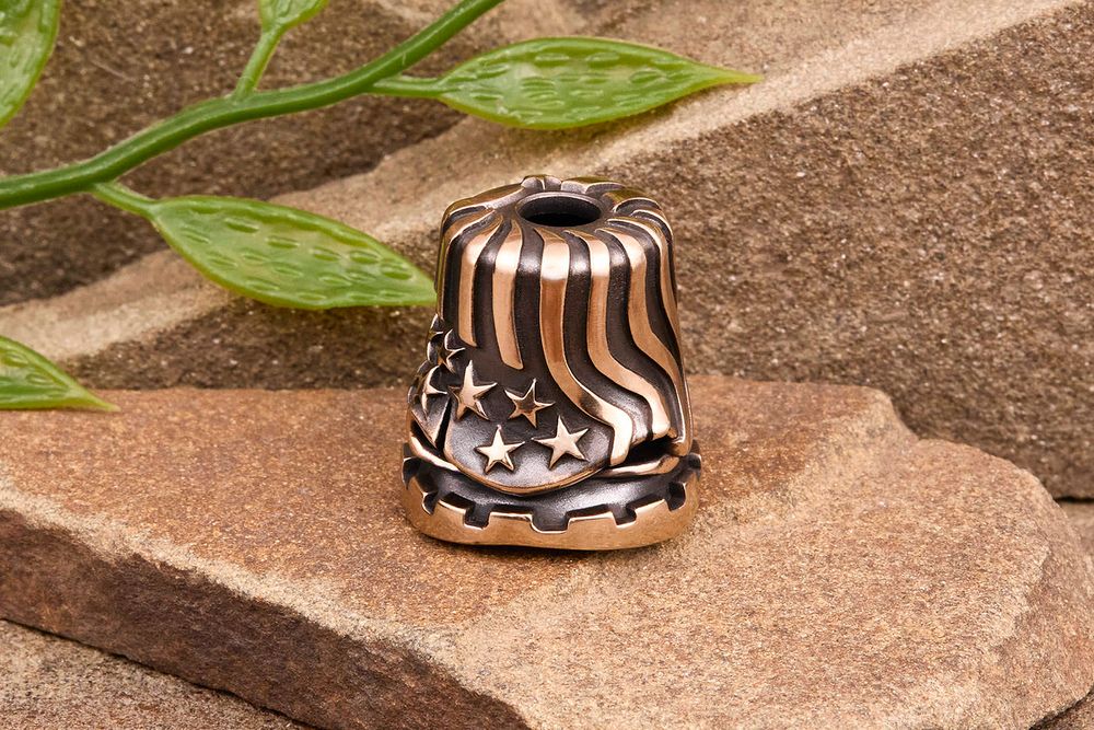 Бусина для темляка Флаг США (бронза) от мастерской Братьев Пешковых