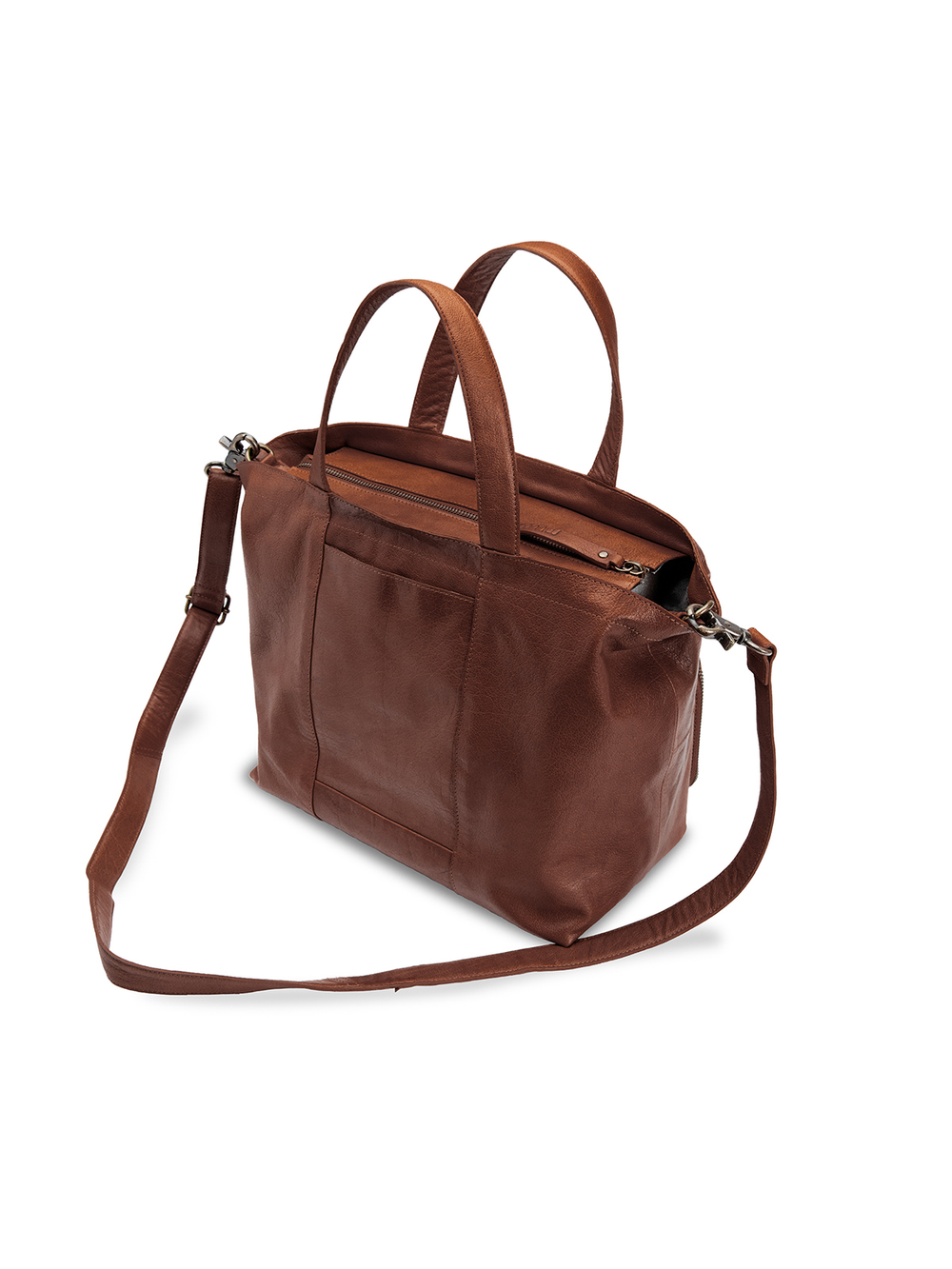 Сумка шоппер "HIBA W/ZIPPER", RICH BROWN, MUUD, 29х27х16 см