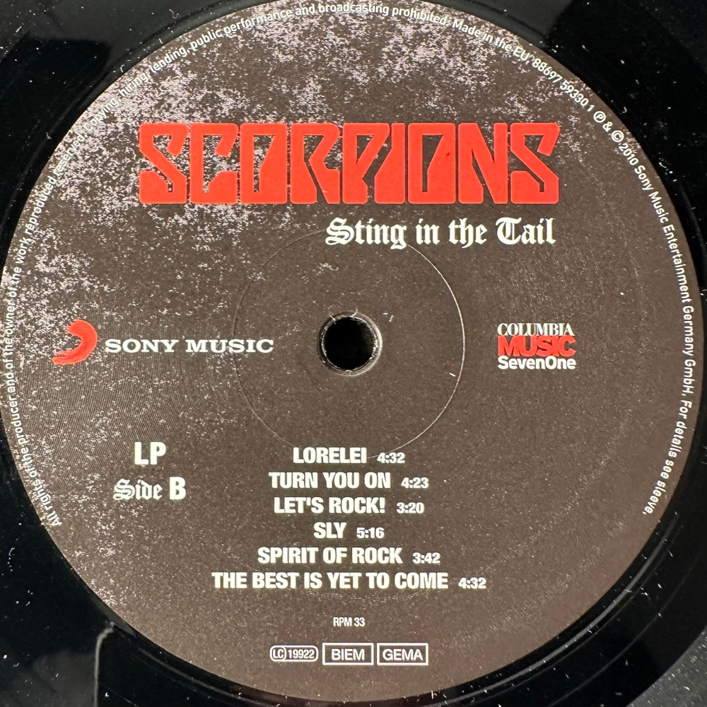 Scorpions ‎– Sting In The Tail (Европа 2010г.)