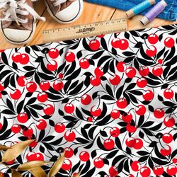 Ткань премиум таффета вишневый вдохновение