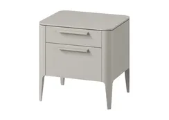 Тумба прикроватная Type oak 2 ящика ширина 50 см (серо-бежевый)