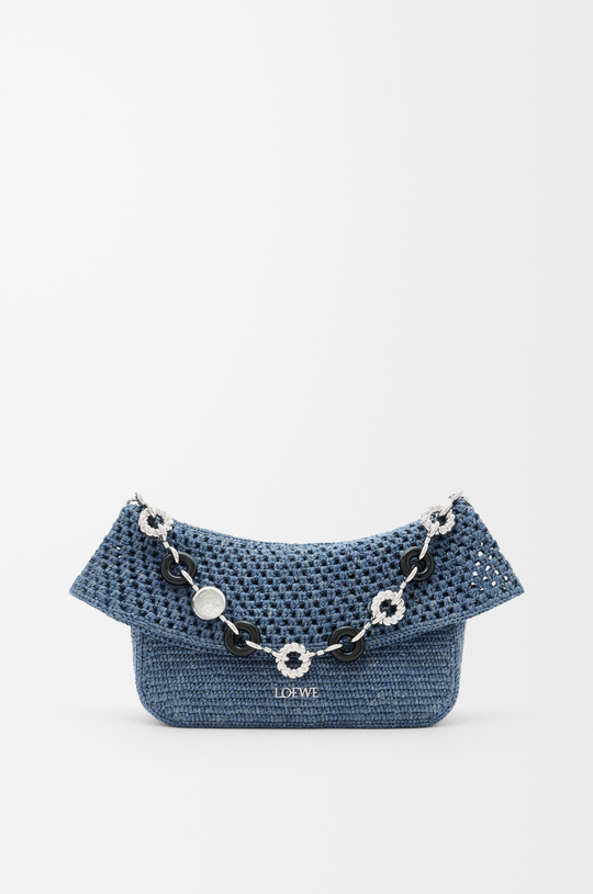 Loewe Средняя сумка Ola связанная крючком, синий