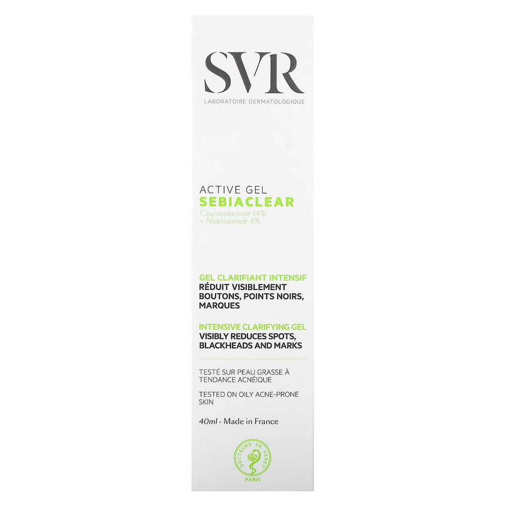 SVR, Sebiaclear, активный гель, 40 мл (1,4 жидк. унции)