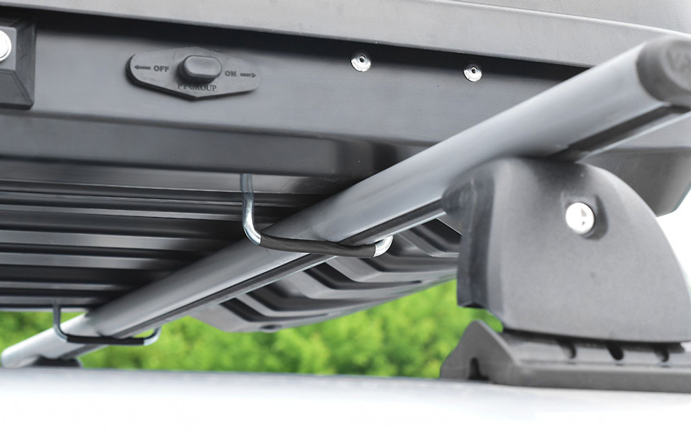 Автобокс PT Group ACTIVE S (320 л) 150х76х40, чёрный с двусторонним открыванием