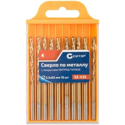 Сверло Cutop Profi 3,3*65 по металлу 10 шт   52-435
