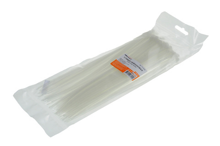 Стяжка кабельная (хомут) 250х3.6мм нейлоновая белая 100шт./уп. цена за уп. PROconnect