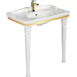 Консоль с раковиной Creavit Antik 80 AN080-00CB00E-AD00 белая/декор золото