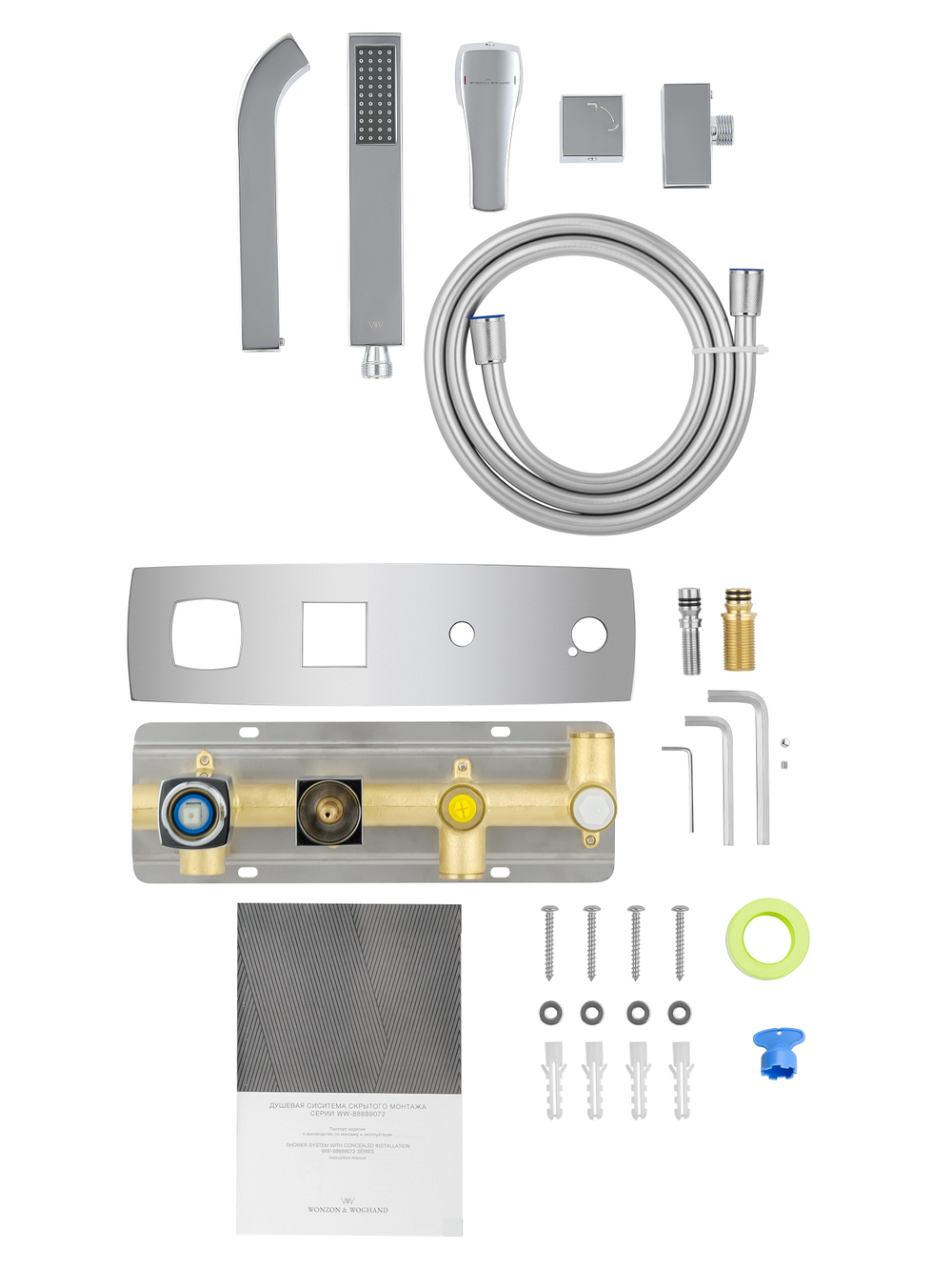 Смеситель для ванны встраиваемый WONZON & WOGHAND FLEX, Хром (WW-88889072-CR)