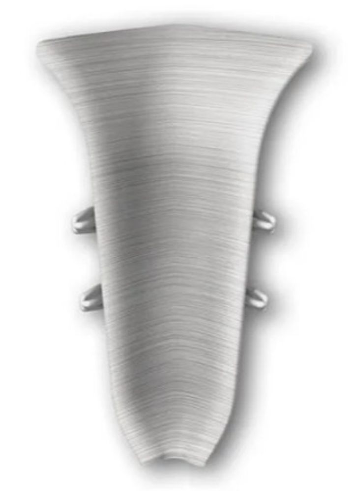 Угол внутренний для плинтуса 85мм "Идеал Классик", 186 Алюминий