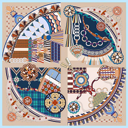 Платок двойной печати 88x88 см AV-HA34301