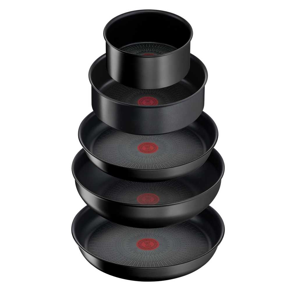 Набор посуды со съемной ручкой Tefal Ingenio Exception Noir, L7639453, 12 предметов