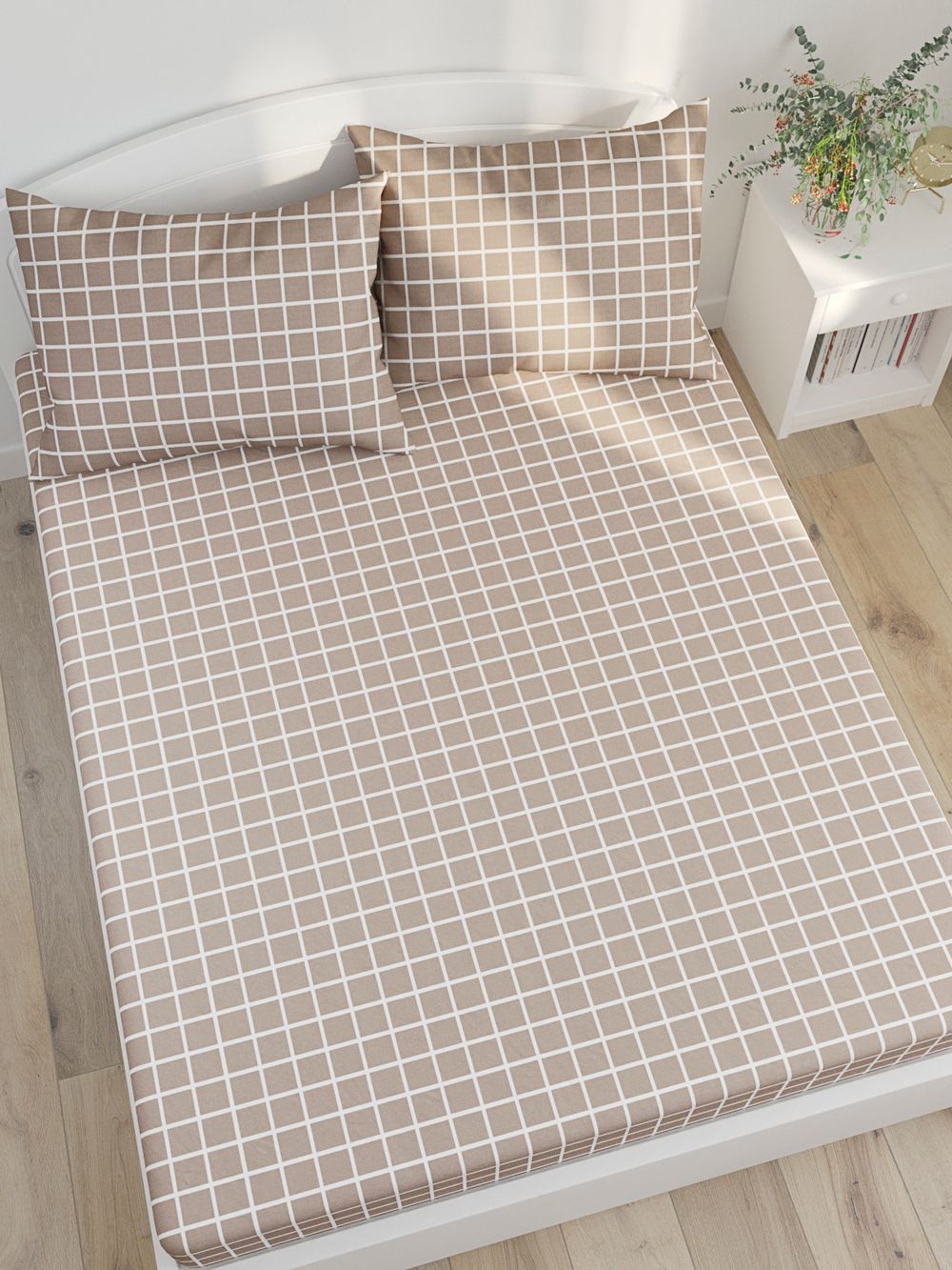 Постельное белье поплин Сказка "Анна" 1,5-сп Наволочка 50х70 см 1 шт Простынь 150x215 см Пододеяльник 145x215 см