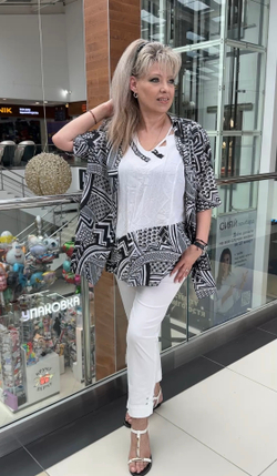 Летний комбинированный блузон