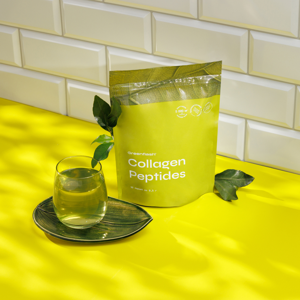 Greenflash Collagen Peptides Коллаген пептидный, 30 порций, дойпак, вкус зеленый чай