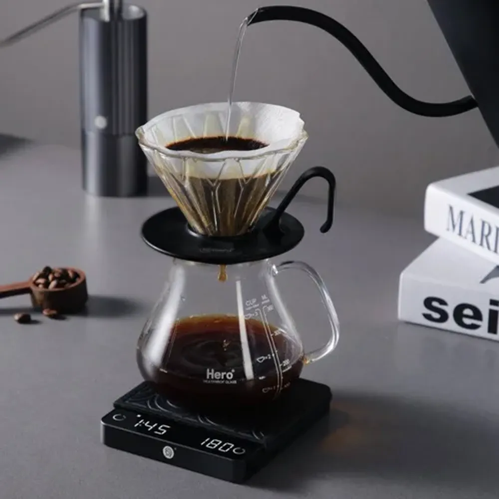 Весы кофейные портативные E-SMART SCALE (ESPRESSO) белые 0,3-2000гр батарея 1200mAH ZeroHero