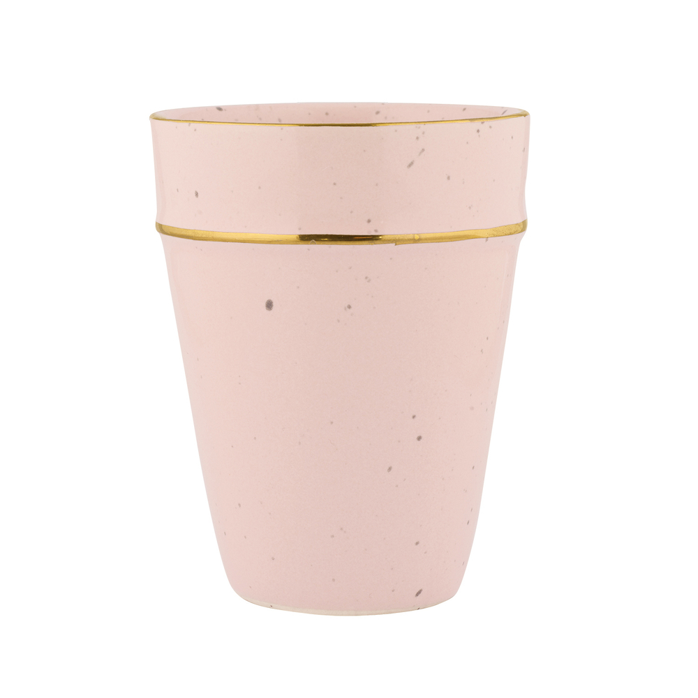 Чашка pale pink с золотой каймой