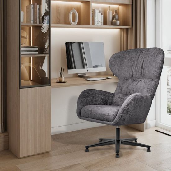 Кресло Teddy серый шенилл