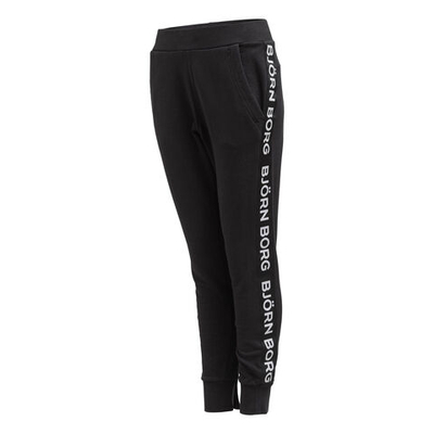 Женские теннисные брюки Björn Borg Logo Training Pants Women - Black, White