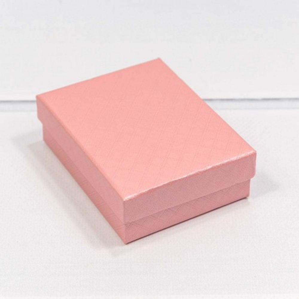 Коробка Ювелирная 9х7х2.8 см "Ромбики" (Розовый)