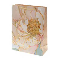 GAEM Пакет подарочный L (бумага 210г/м2, блок 12шт), L30 W12 H40 см, 4в.