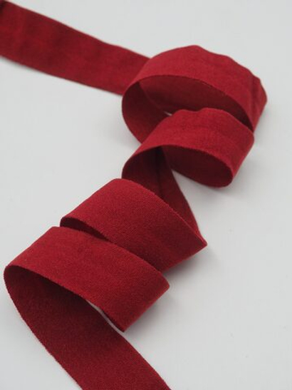 Бейка эластичная бордовая матовая ширина 20 мм