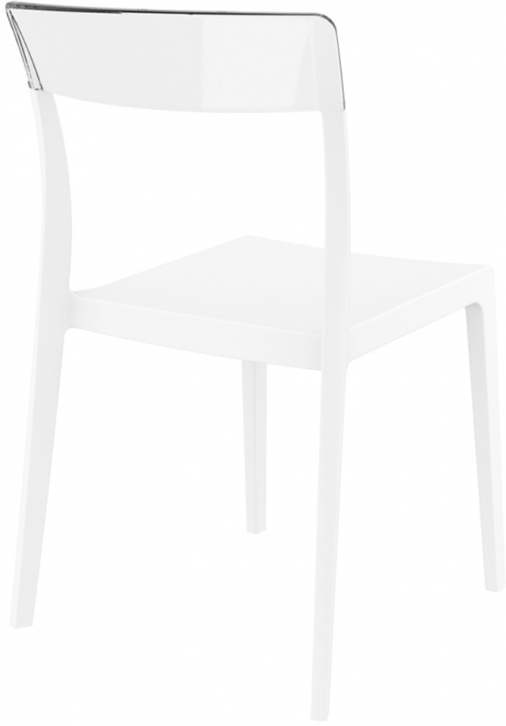 Стул пластиковый Siesta Contract Flash, белый, прозрачный