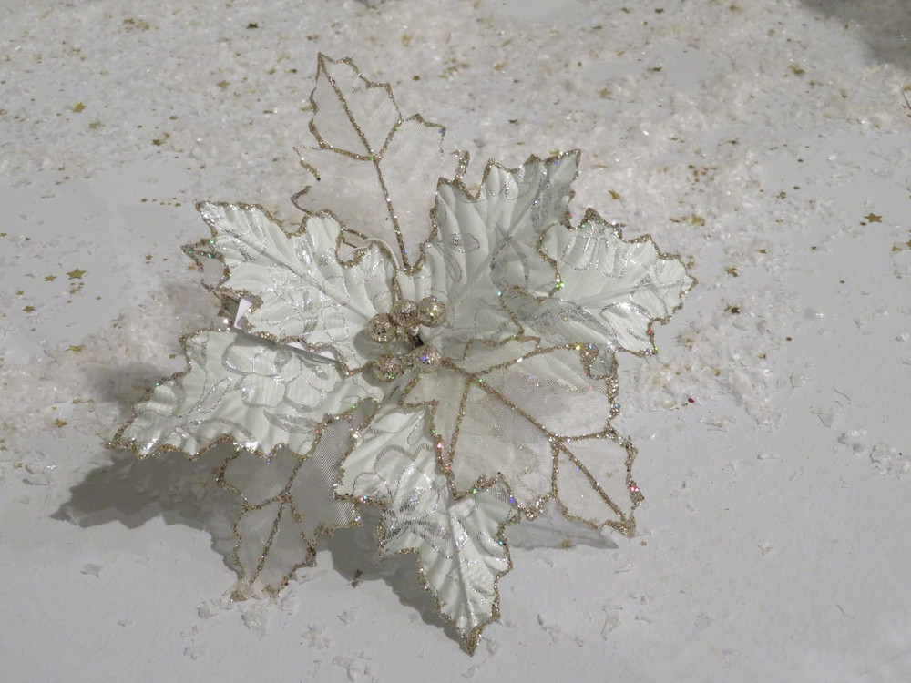 Пуасентия на клипсе 14х20см House of Seasons мятная/кремовая 2 вида