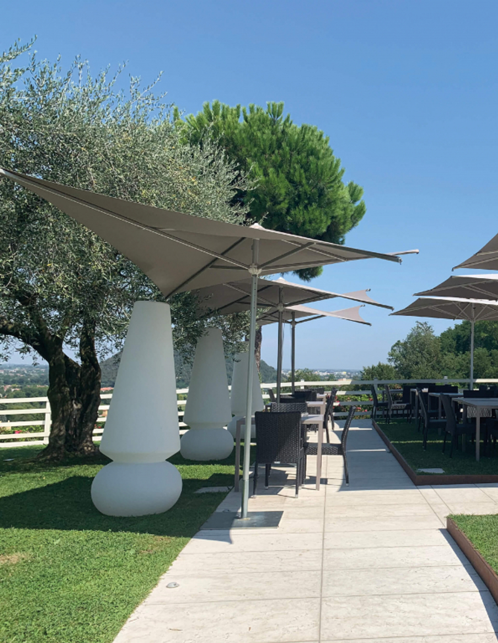 Зонт-парусник 2.9х2.9 м Scolaro Vela Titanium, титан, серо-коричневый