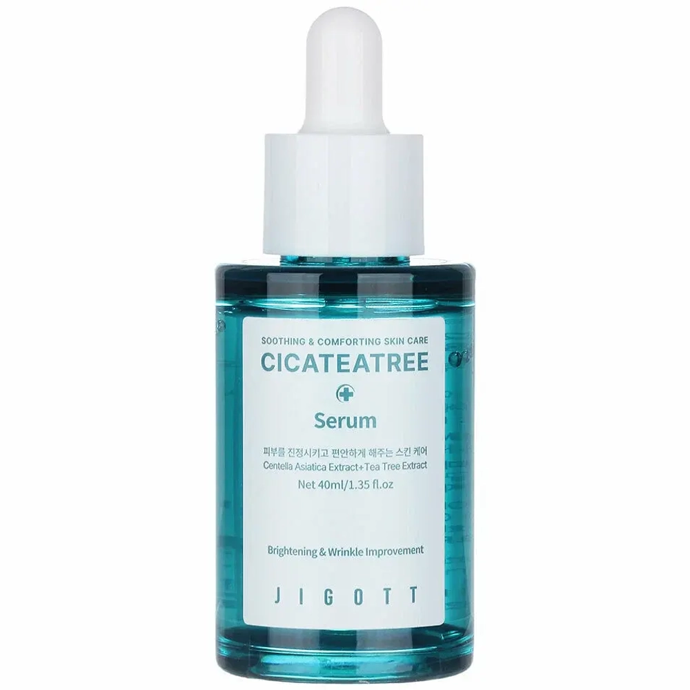 JIGOTT Cicateatree Serum Успокаивающая сыворотка для лица с экстрактами центеллы азиатской и чайного дерева  40мл