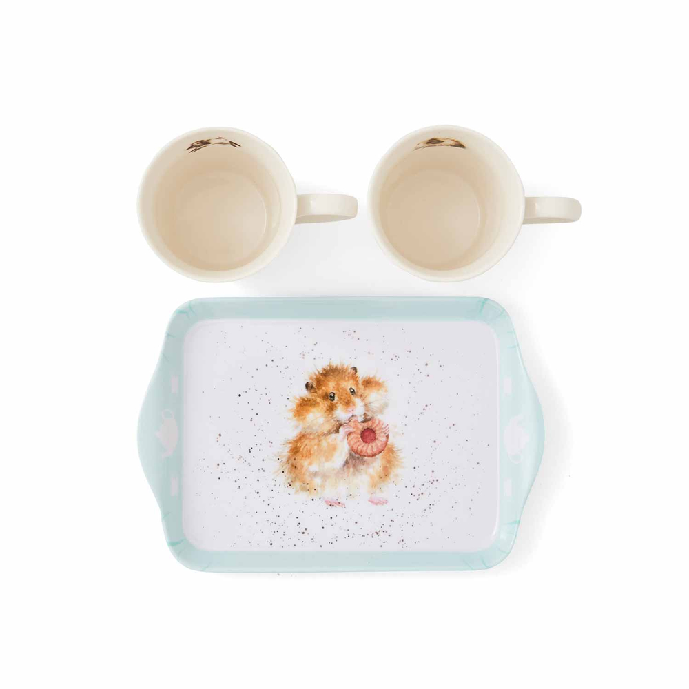 Royal Worcester Wrendale Designs Набор из 2 кружек 180 мл с подносом для диетических стартов X0011659139