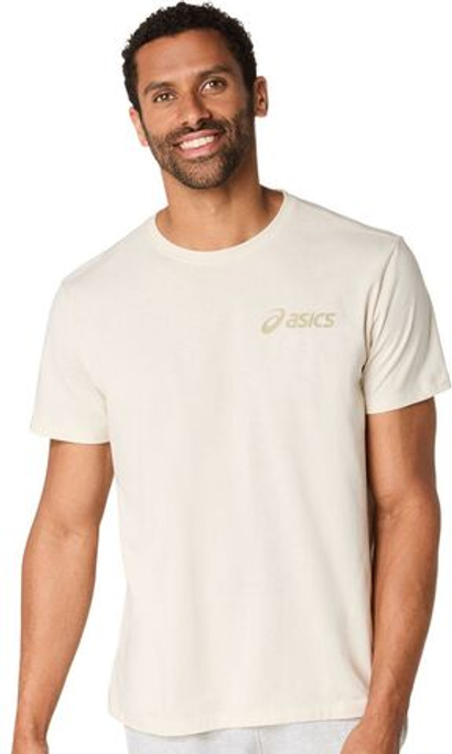 Теннисная футболка Asics Chest Logo Short Sleeve - birch/khaki