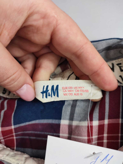 Рубашка H&M в клетку на 14 лет