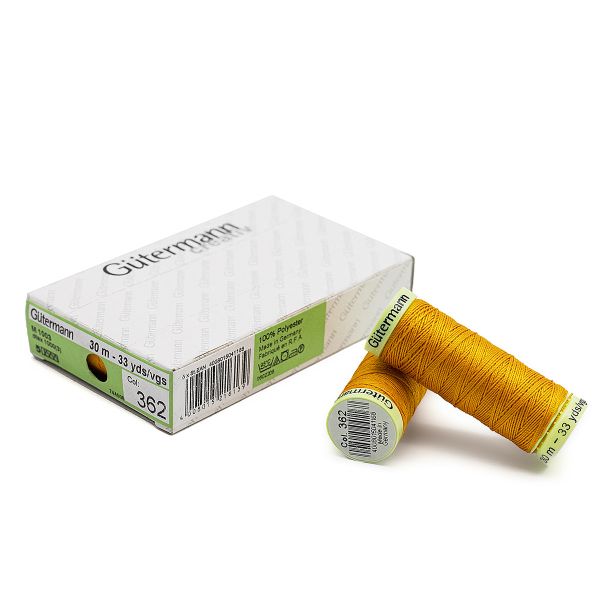 Нитки отделочные Gutermann Top Stitch 30 (30 метров), 5 кат. | 362 оранжево-желтый