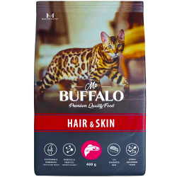 Mr.Buffalo корм для кошек с заботой о шерсти и коже с лососем (Hair & Skin)