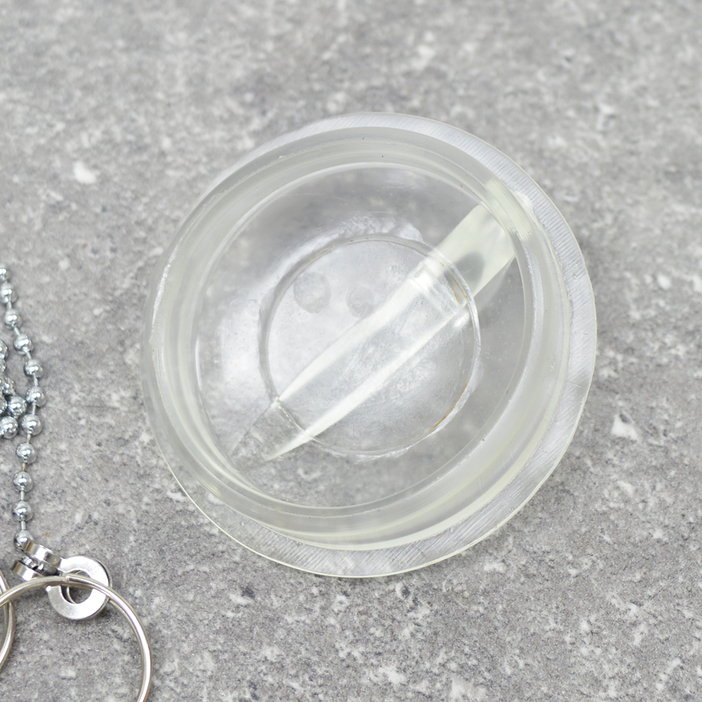 Пробка для ванной с цепочкой прозрачная