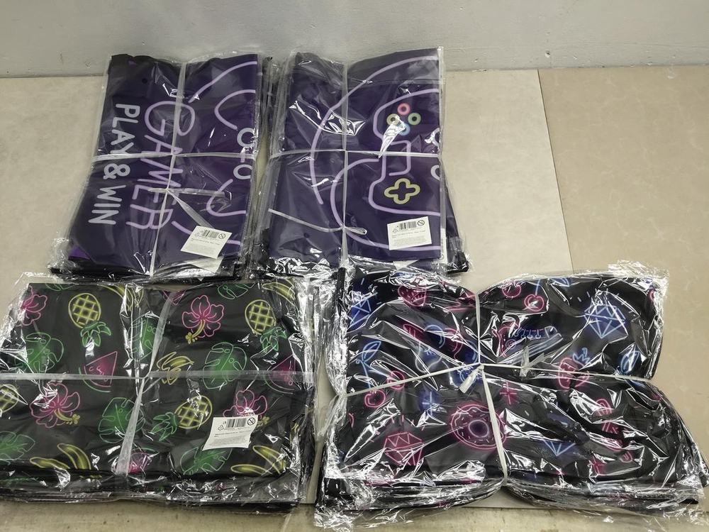 Мешок для обуви 33*40 см, "Neon", 4 вида микс