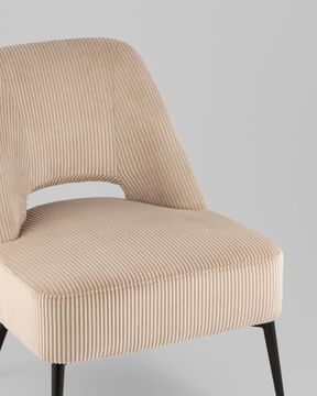 Кресло лаунж Бостон велюр рельефный бежевый