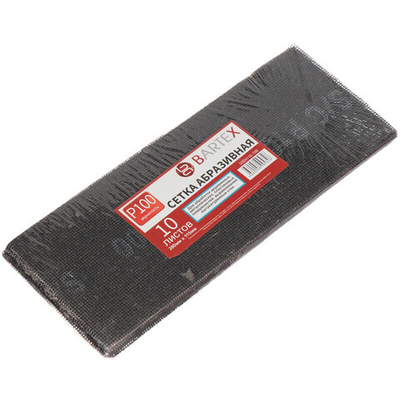 Сетка абразивная Р100, 115х280 мм, 10 шт, Bartex, 0304115-100, шт