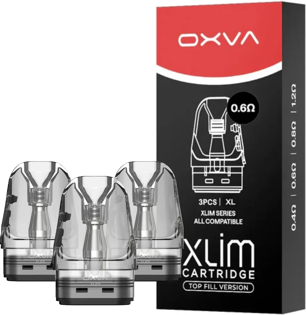 OXVA XLIM Top Fill Cartridge 3ml 0.6ohm (3шт)