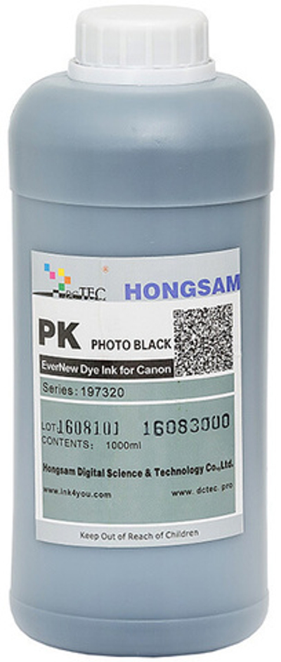 Чернила DCTec — HONGSAM водорастворимые для Canon iPF500, iPF605, iPF750 серия: 197320 Фото черный 1000мл.