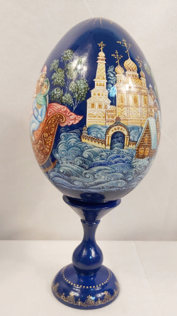 Яйцо сувенирное "Тройка" ( ручная роспись Палех)