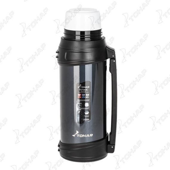 Термос (T-KD-9010-2) 2000ML синий (крышка-кружка, доп.пл.чашка, ручка) TONAR