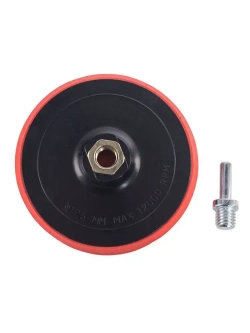 Тарелка опорная 125 мм насадка для дрели и УШМ для АГШК (черепашки) с липучкой и адаптером VIRA