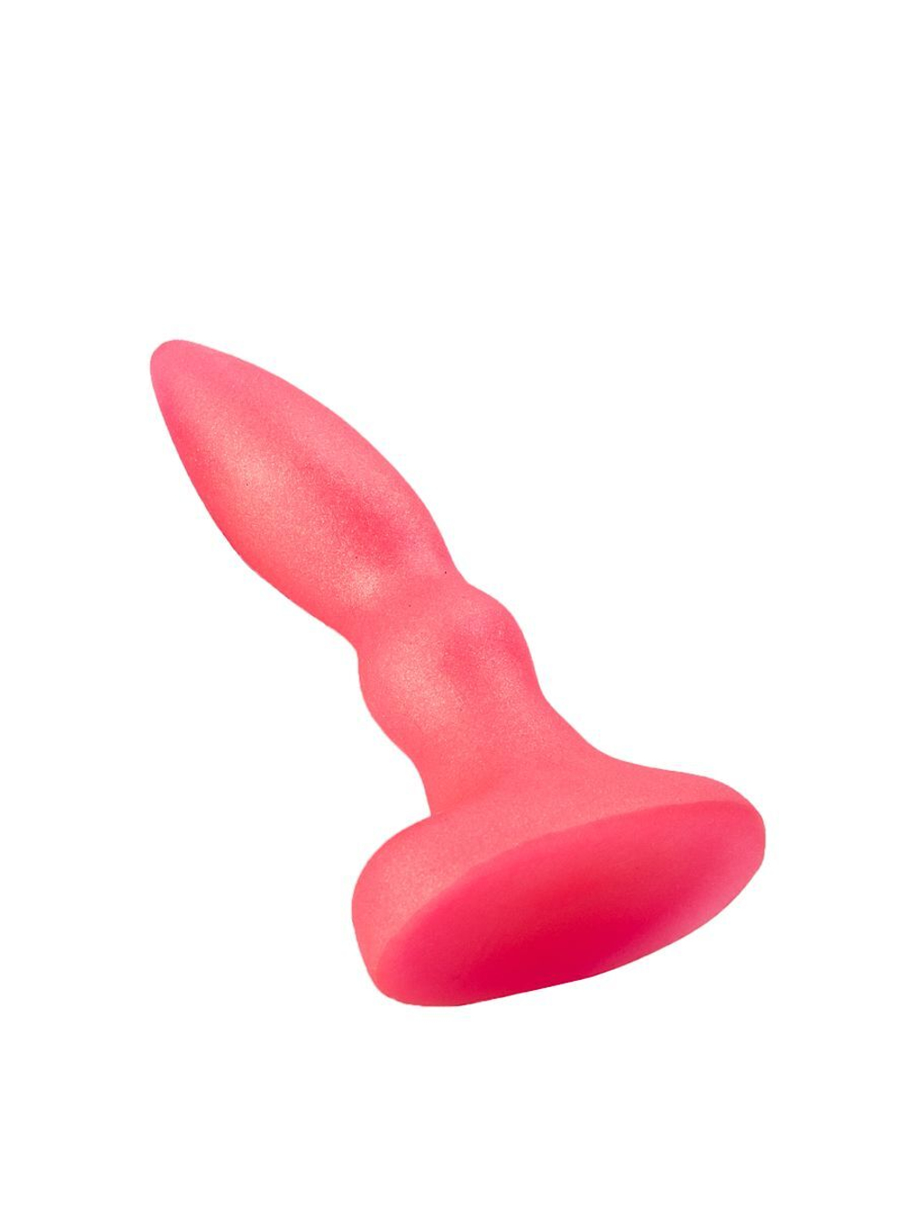 Розовая гелевая пробочка с каплевидным кончиком - 10 см. (Цвет: розовый)