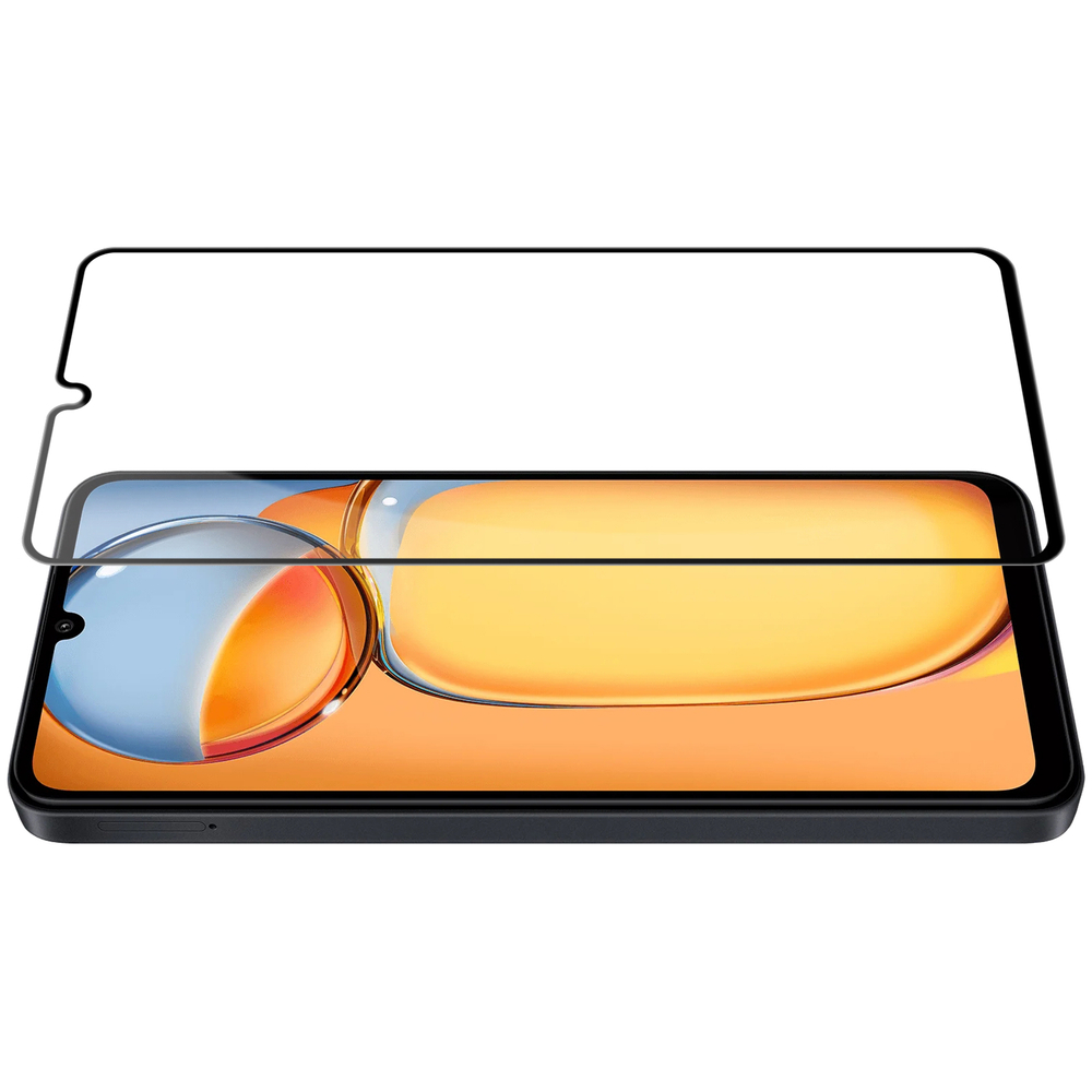 Защитное стекло на дисплей с олеофобным покрытием для Xiaomi Redmi 13C и Poco C65, черные рамки, G-Rhino