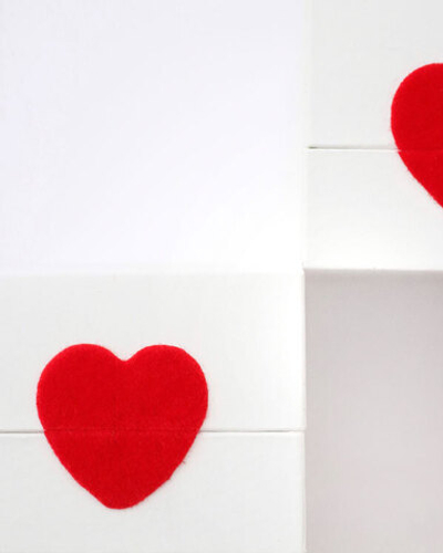 Футляр с флокированным сердечком