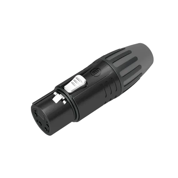 Seetronic SCMF4-BG Кабельный разъём XLR "мама", 4-контактный. Черный корпус