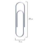 Скрепки STAFF, 28 мм, оцинкованные, 100 шт., в картонной коробке, 270451